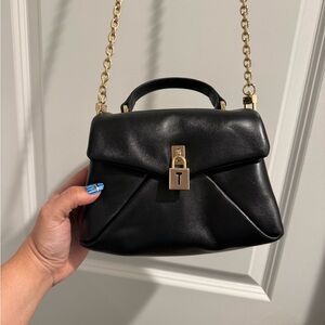 Ted Baker Black Mini Bag with Gold Chain